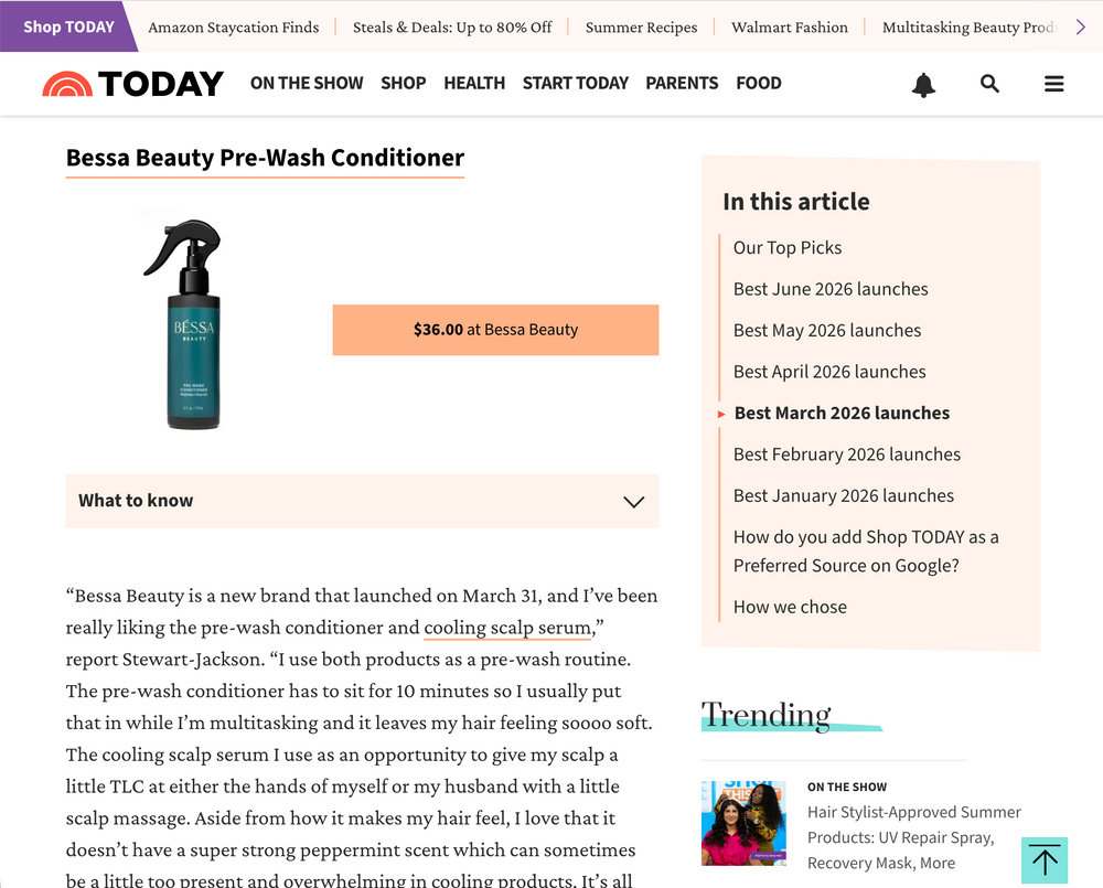BÉSSA Beauty featured in Shop Today as an Editor's Pick, click to see what all the buzz it about